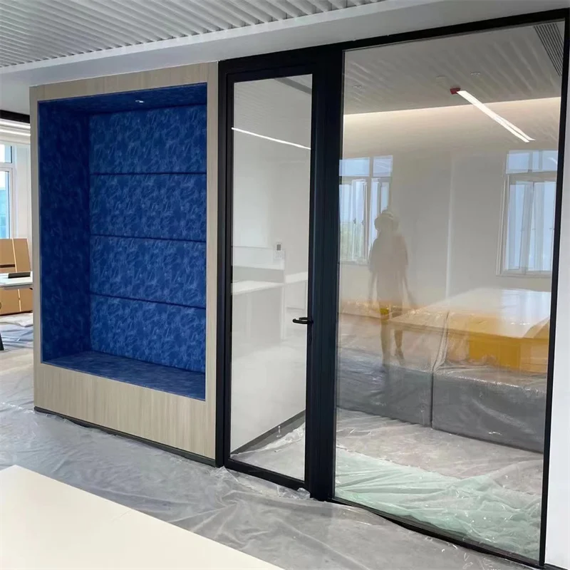 product single glass partition with 60mm aluminum integrated frame  20mm slim profile   for villas  offices-3