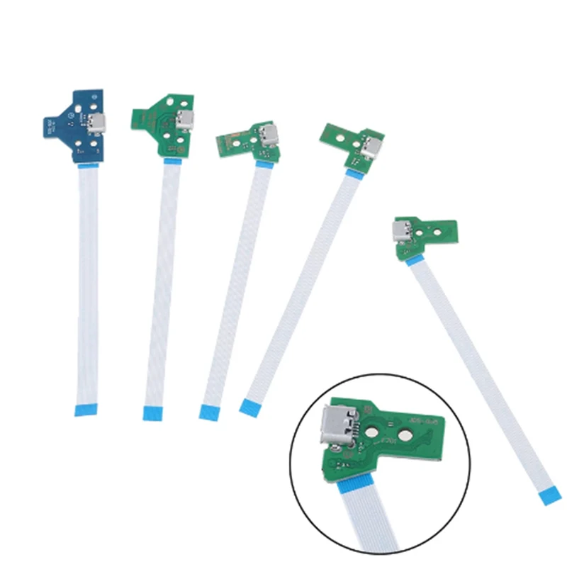 USB Charging Port Socket Circuit Board for 12 Pin JDS 011 030 040 055 14Pin 001 Connector for PS4 Controller