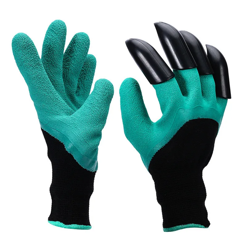 Garden Gloves for Digging Planting Pake with ABS Plastic Claws Gardening Gloves 