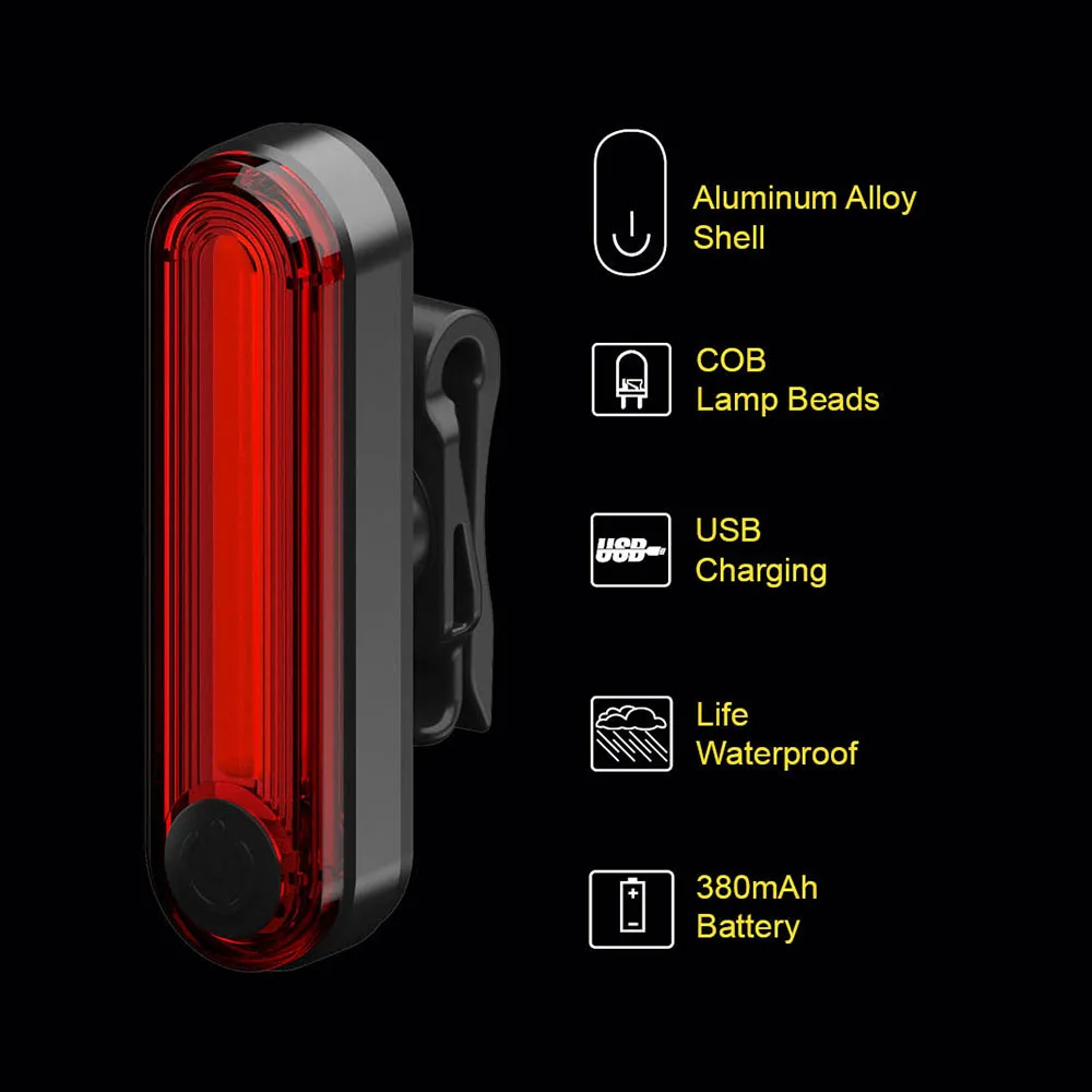 Machfally Bicycle Tail Lights Usb Charging Riding Safety Taillights ...