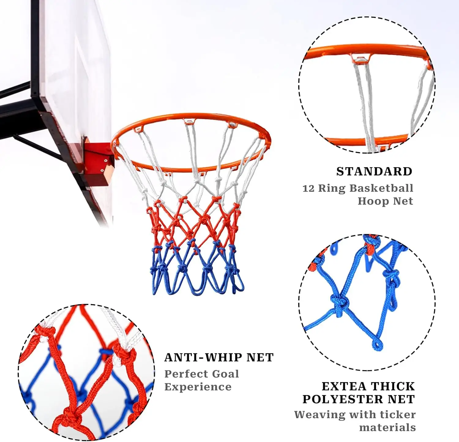 3mm Basketball Net Outdoor All Weather Resistant Color Never Fade ...