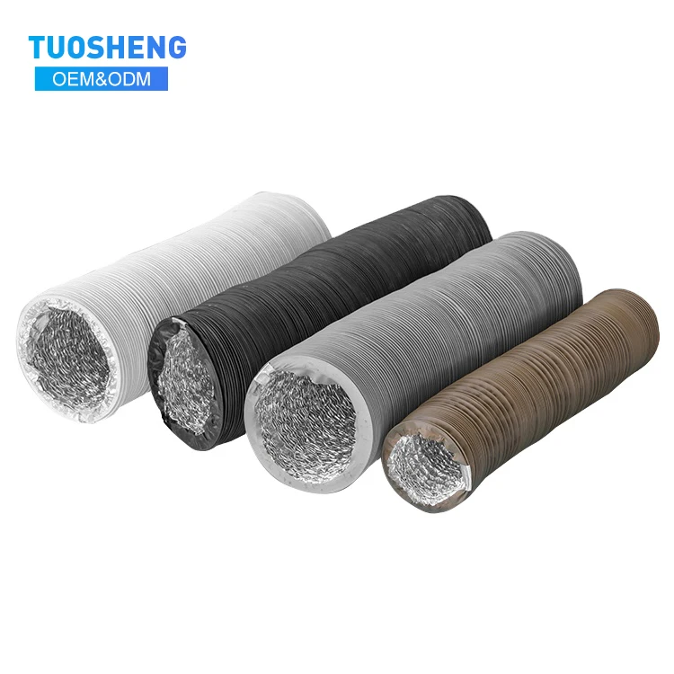 Ventilation Flexible Duct For Hvac Ventilation Pvc Aluminum Foil Tube ...
