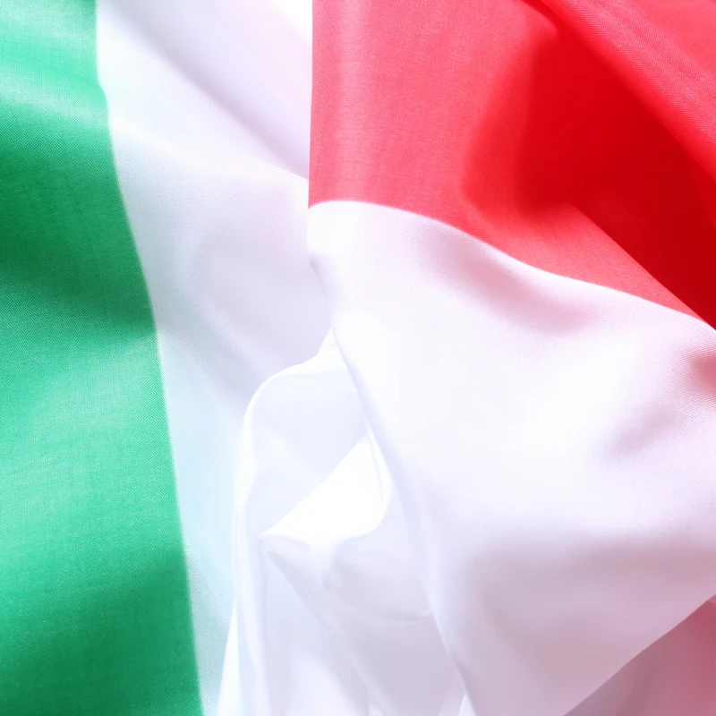 Red Green White Color Semi-elastic Polyester Pongee Fabric for Iran Flag Italy Flag Mexico Flag
