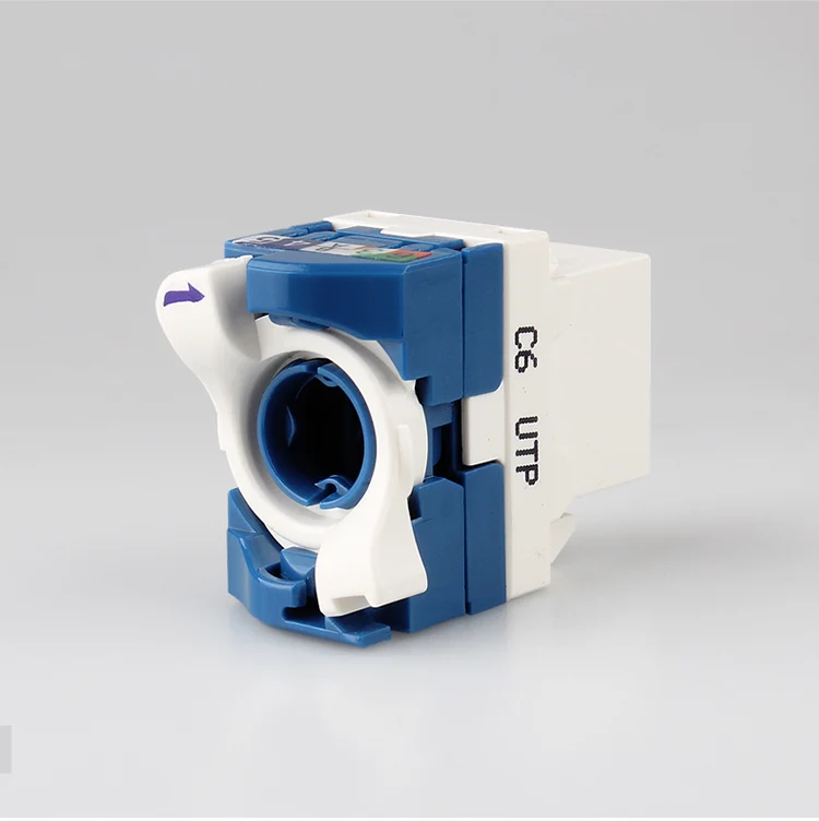 Tool Less Adapter Card SETO Toolless Rj45 Jack Cat6 Keystone Jack 180 Degree 8p8c Utp Network ...