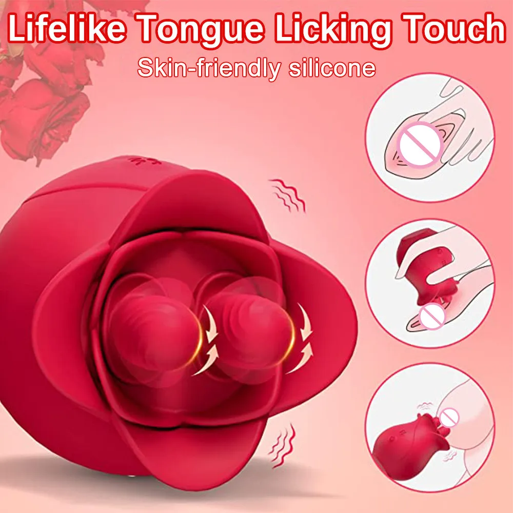 Rose Clitoral Licking Vibrator - Discreet & Versatile Toy