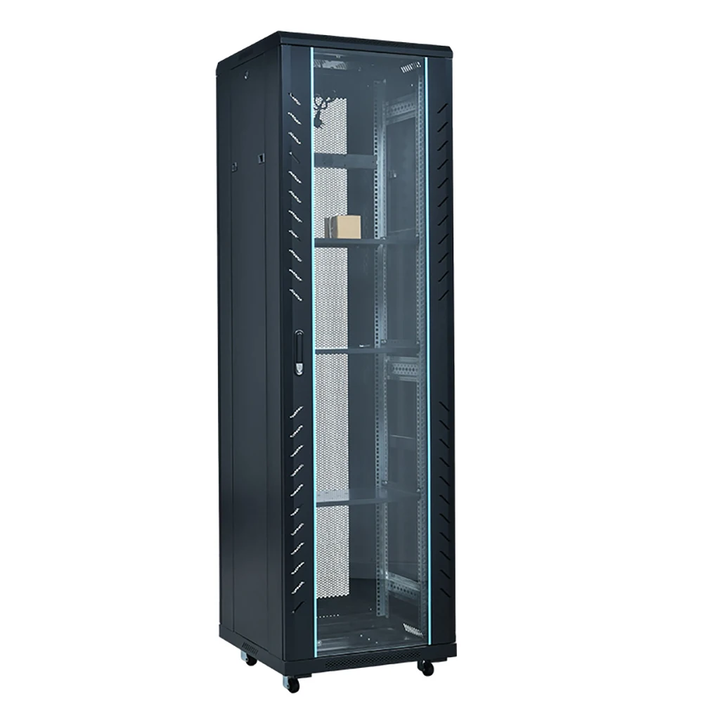 Floor Standing Network Server Cabinet 19 Inch Standard Computer Room Rack for Switch Monitoring System