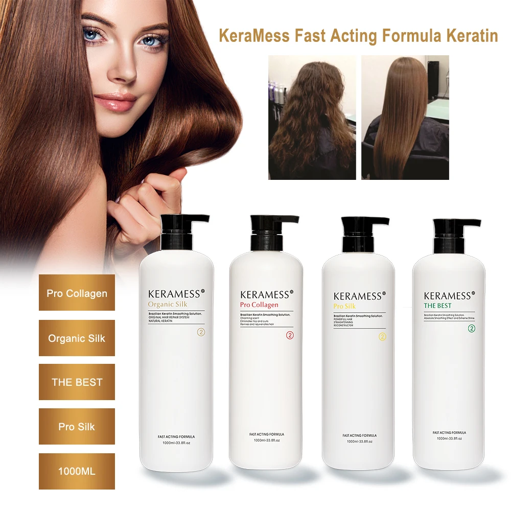 Italian Bio Keratin Hair Straightening Treatment Formaldehyde-Free Lasts 6 Months Organic Amino Acid Infused for Salon Smoothing
