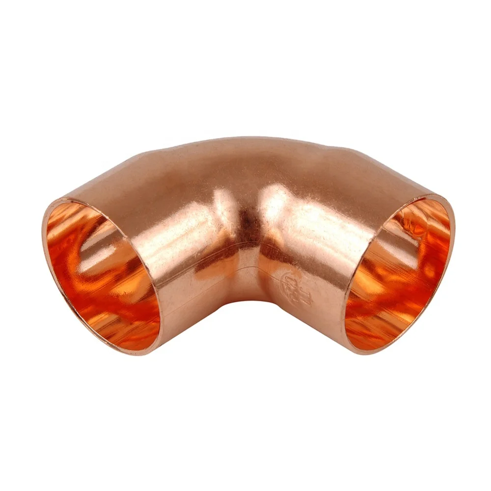 Green Valve High Quality 1/2inch  Copper equal 90 Degree Sweat x Sweat Elbow Extension Fittings