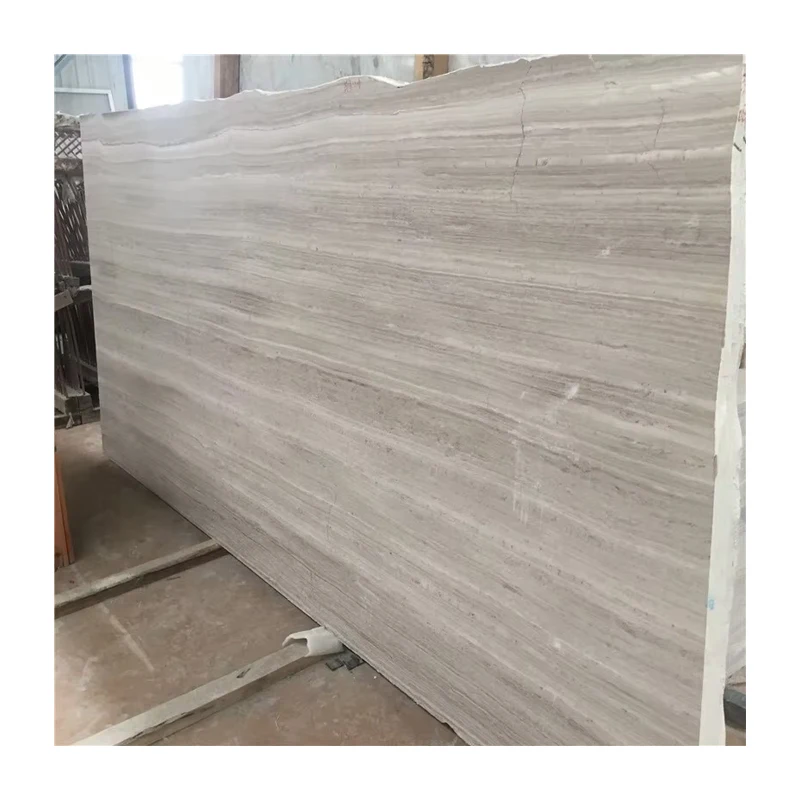 Modern White Marble Bathroom Tile Wood Vein Grain Design Polished Surface for Hotel Projects Waterproof Feature Graphic Design