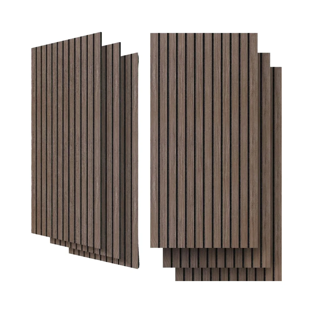 Modern Acoustic Slat Wood Panels 6-Piece 47.2 X 23.6 Inches Soundproof Wood Panel Decorative Soundproof for Office Home Theater