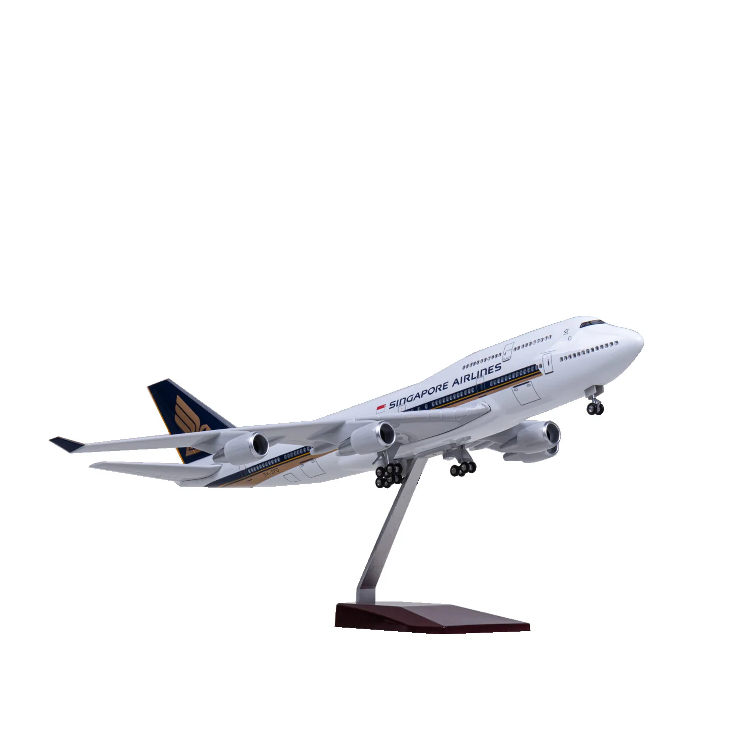 47CM Resin Aircraft Model 1/160 Boeing 747 Singapore Airlines