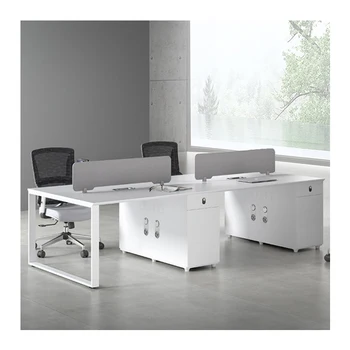 Office Furniture Partition Workstation Commercial Open Office Desk Partition Cubicles with Cabinet Workstation Table