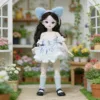 Lapin bleu-ensemble de poupée complet-poupée avec vêtements