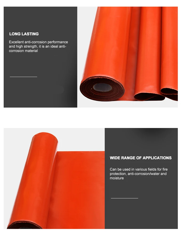 Heat resistance silicone coated fiberglass fabric