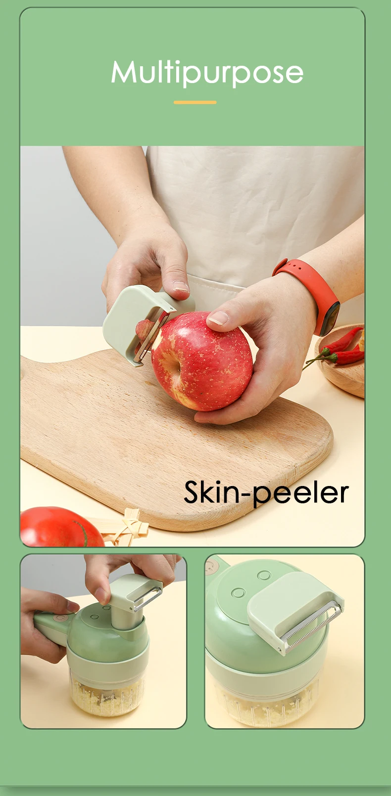 Electric Multifunctional Vegetable Slicer,Handheld Food Slicer For