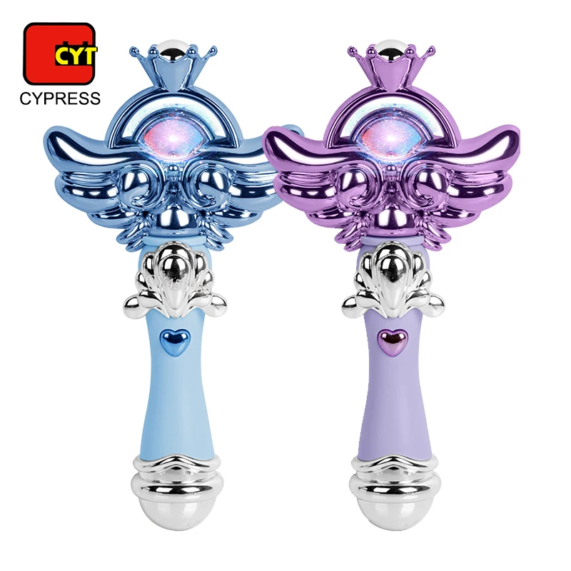 New Design Light up Toy Magic Moon Princess Wand Flashing LED Fairy Wands With Music for Girls