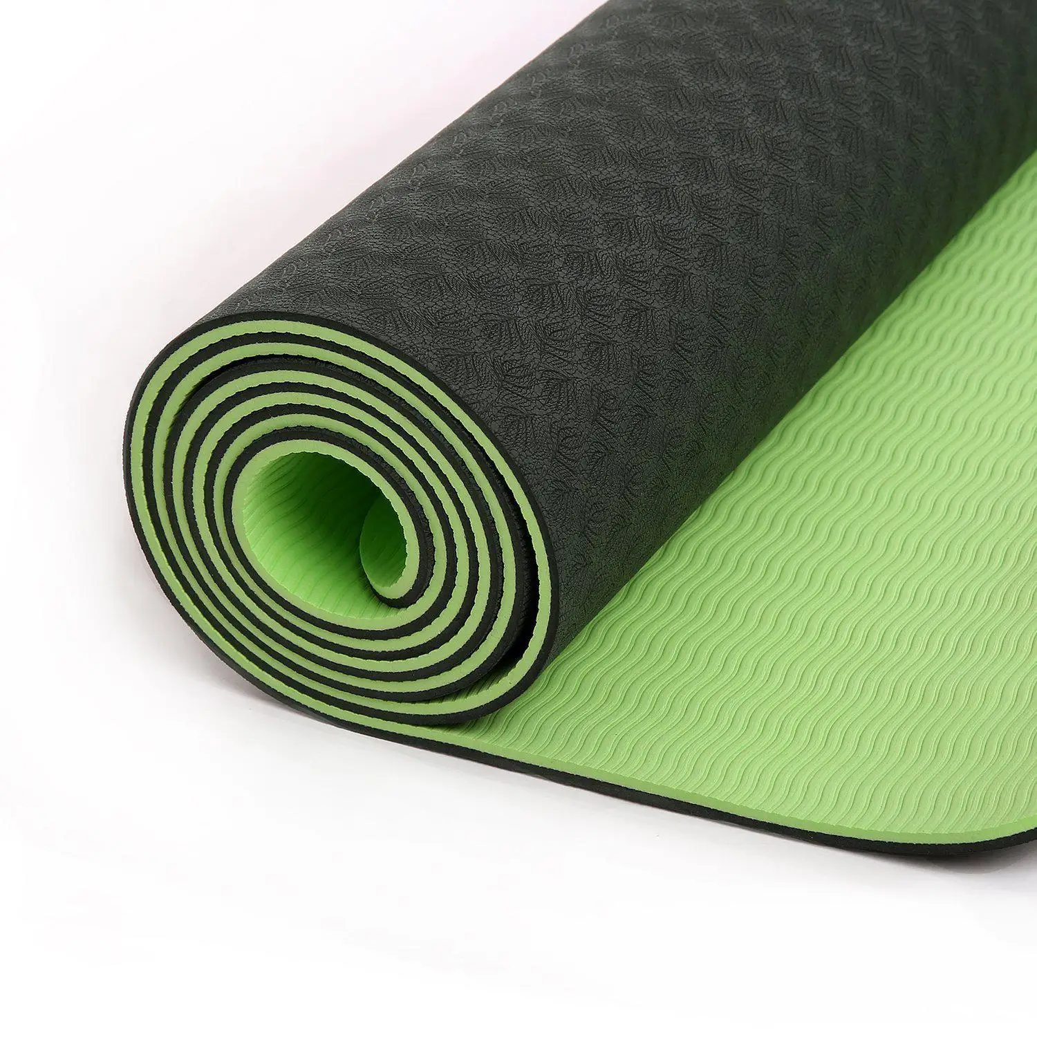 Dropshipping Tpe Yoga Matt De Yoga Sport Gym Yogamatt Anti Slip 6mm Custom Logo UV Print Eco Friendly Double Layer Tpe Yoga Mat