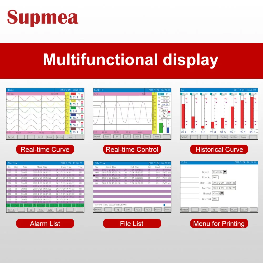 16-Channel Paperless Recorder Customizable OEM Voltage Data Logger