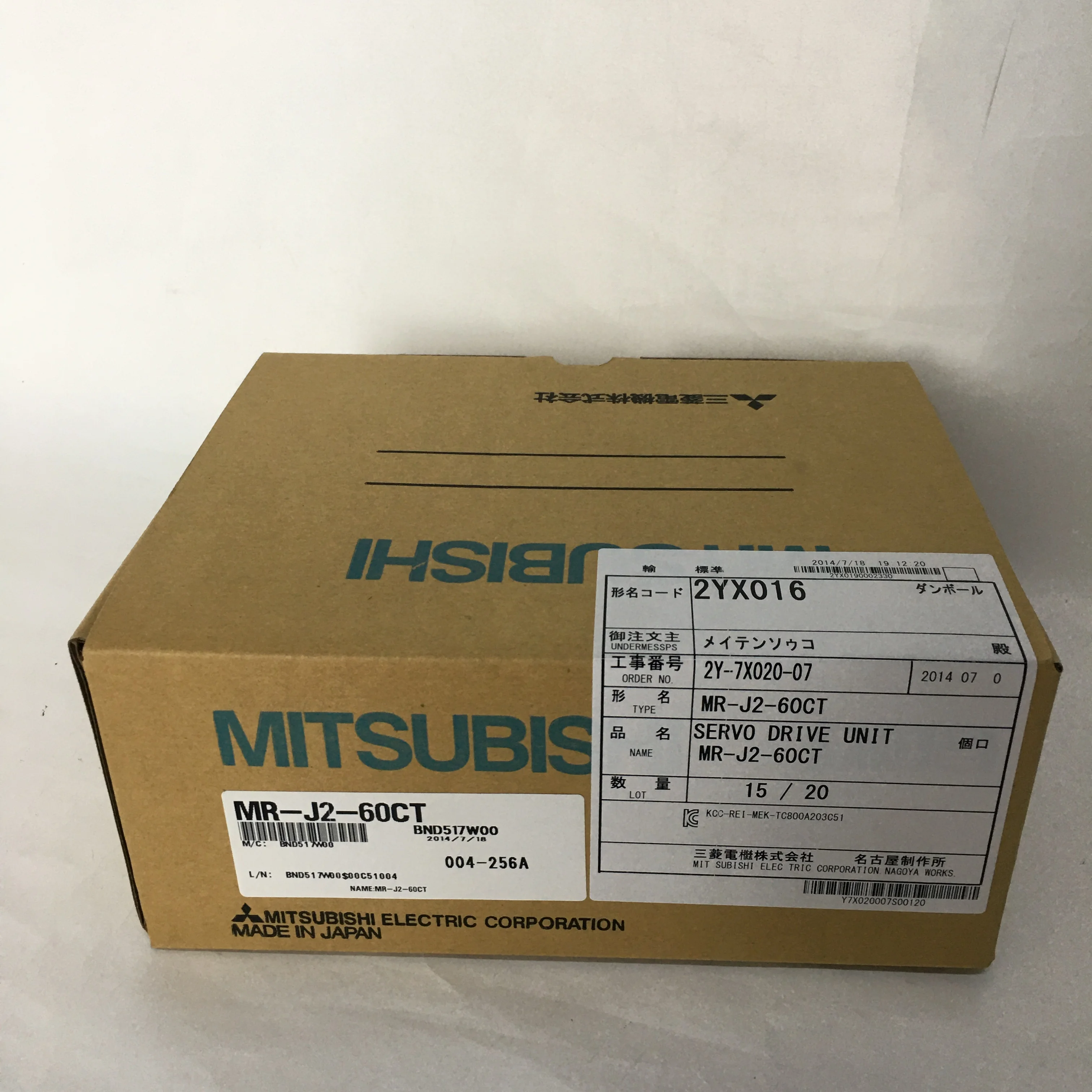 Mitsubishi AC servo amplifier MR-J2-60CT Mitsubishi AC servo amplifier MR-J2-60CT