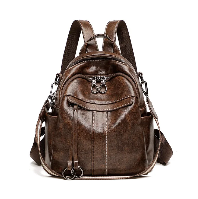 Large Capacity School Girls Bags Travel Back Pack Rucksacks Mochila Women Backpack PU Le aperçu 5