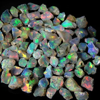 Natural Raw Ethiopian Fire Opal Rough Stone Semi Precious Gemstones Price Per Gram