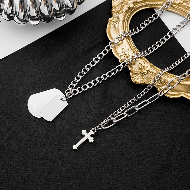 Emo Chain Jewelry Lock Key Cross Pemessenger Bags Strap Bag Alloy Egirl Men  Goth Teen Boys Girls Necklace Silver Xp - Buy Punk Necklaces,Gothic