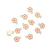 Pink flower pendant (10pcs)
