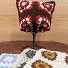 Patchwork cat ear brown