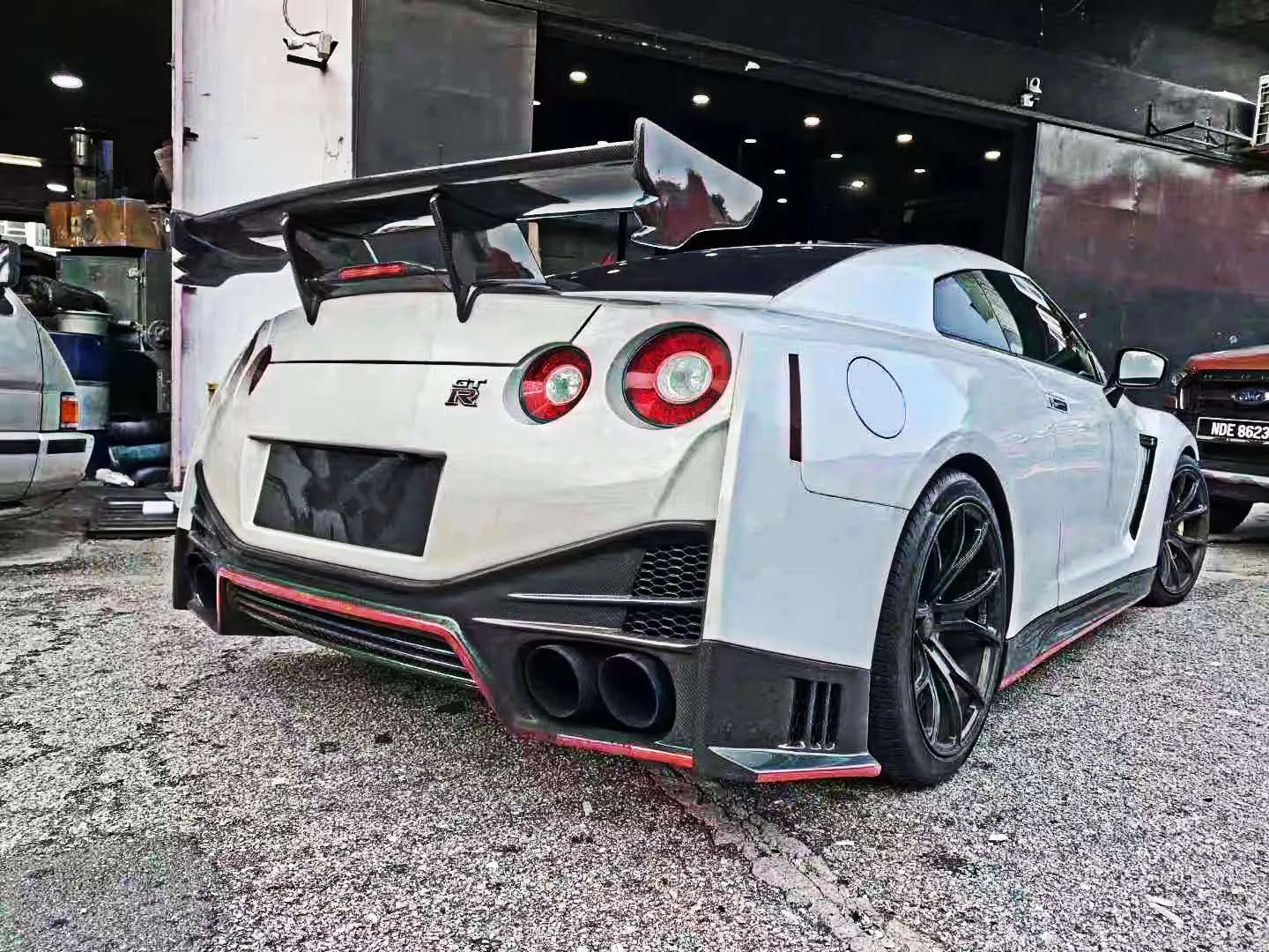 Carbon Fiber Nimso Kit For Nissan Gtr R35 Front Bumper Rear Bumper Side ...