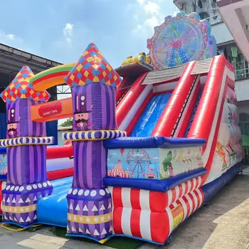 China Bouncing Castle Commercial Inflatable funland Bouncy Slide Combo Fun For Kids Inflatable Jumping Slide Bouncer