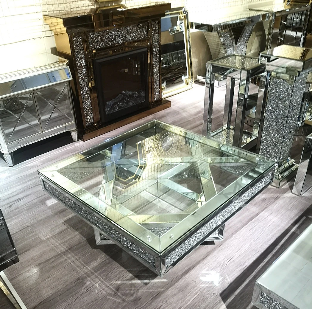 Factory Wholesale Silver Glass Top Crushed Diamond Mirrored Coffee Table Buy Factory Wholesale Tea Table Coffee Table Silver Glass Mirrored Coffee Table Square Crushed Diamond Coffee Table Product On Alibaba Com