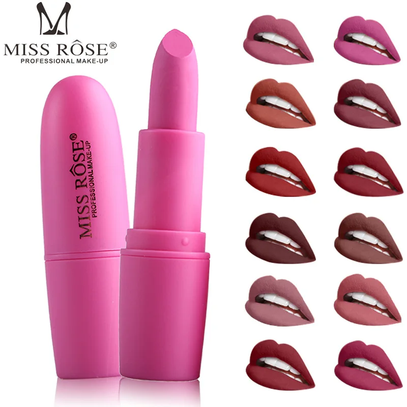 Miss Rose High Quality 25 Colors Professional Make Up Best Price Matte Lipstick Waterproof Buy Natural Waterproof Lipstick Matte Lipstick Brands High Pigment Lipstick Product On Alibaba Com