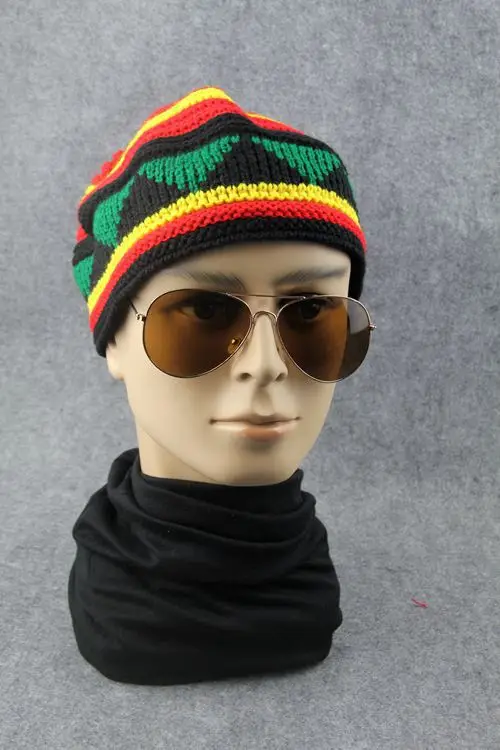 Jamaican Slouchy Hat Crochet Berets Rasta Style Handmade