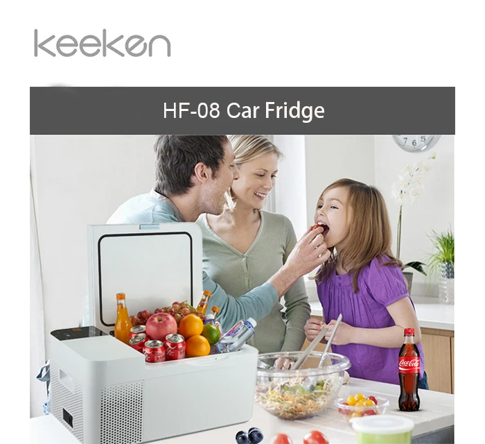 Hf08 New Designed Portable Small Car Fridge Freezer Mini Car Fridge