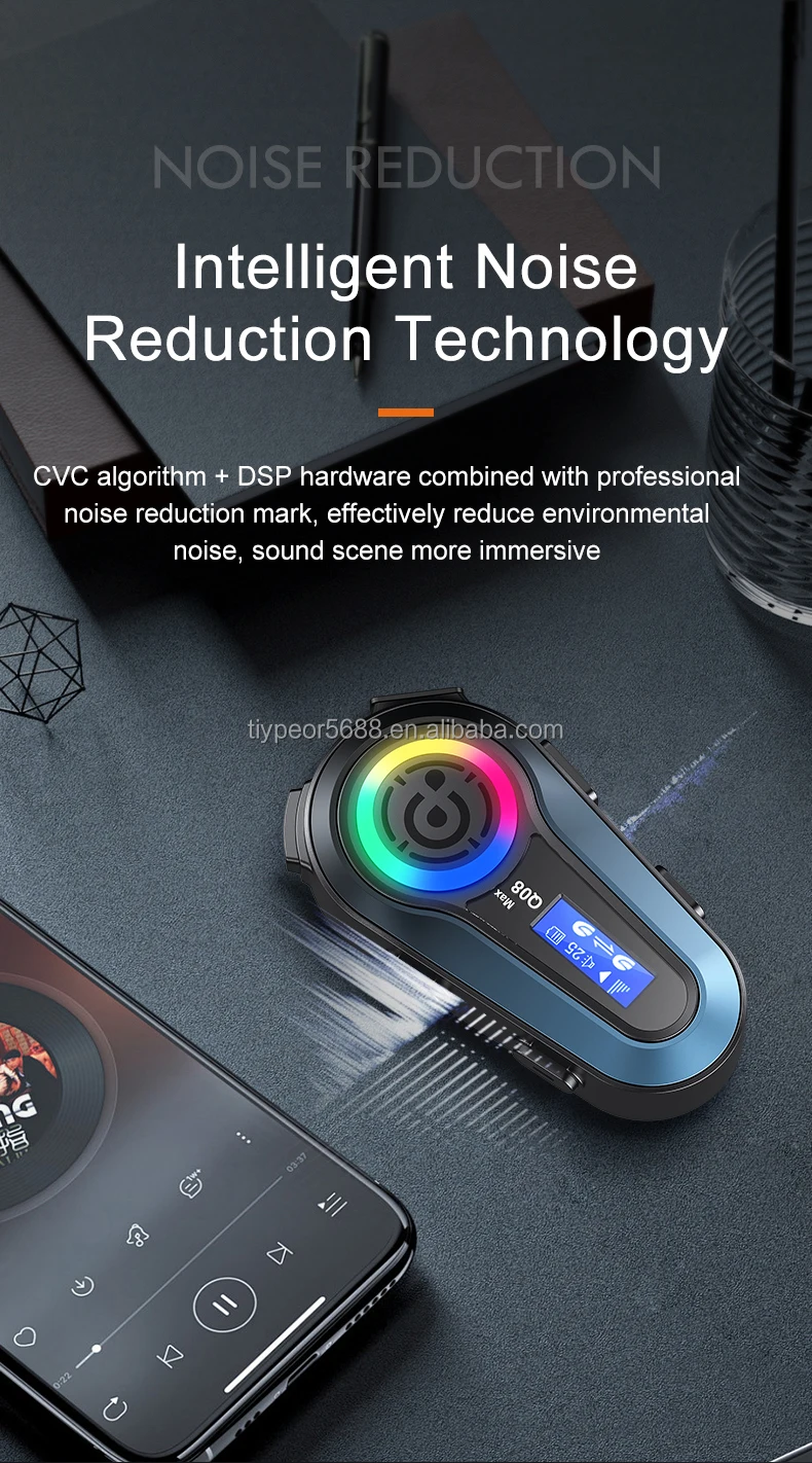 product tiypeor waterproof intercom motorcycle lcd display music sharing two people intercom bluetooth interphone headset for motorcycle-8