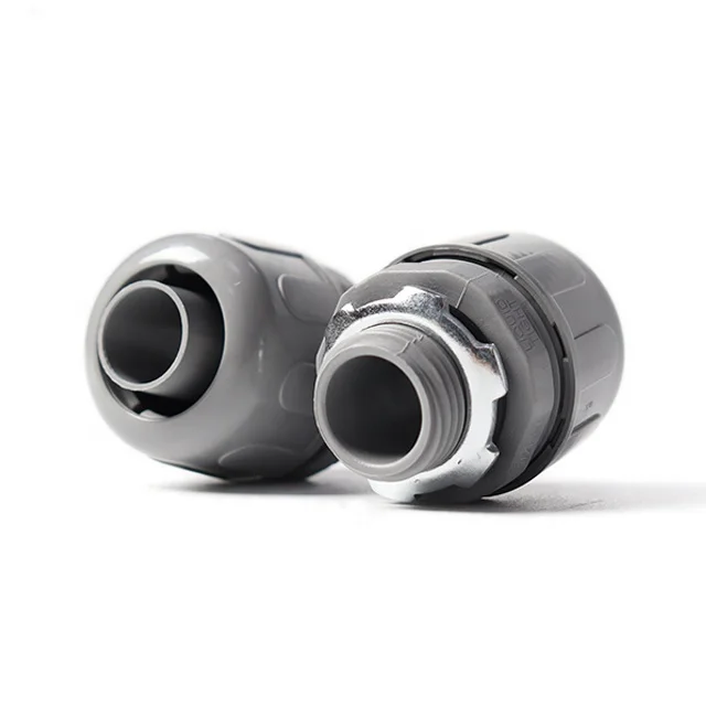 PVC Straight Nonmetallic Flex Conduit Fittings Liquid Tight Connectors
