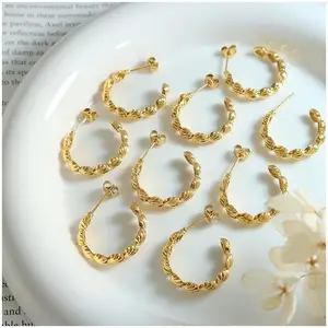 Hoop Earrings Shopping Online Handmade Cristamas Accessories Simple New Stylish Autumn Earring Hoop Post Diy