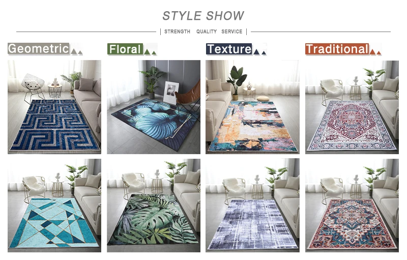 Customized Modern Style Digital 3d Printed Carpets Rugs Area Rugs For