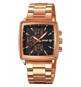 SKMEI 9331 Business Simple Luxury High Quality Square Dial Men's Quartz Watch with Glass Crystal