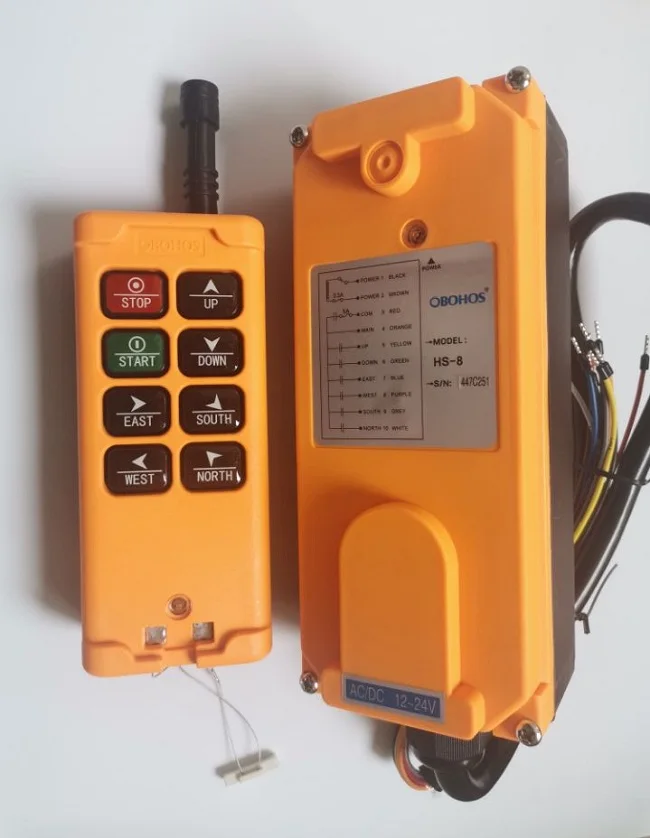 HS8 Industrial 6 Button Overhead Crane Radio Transmitter Remote Control