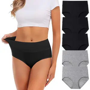 Custom Size New Fashion Wholesale Briefs  Ladies Cotton Underwear High Waist Ladies Women Panties