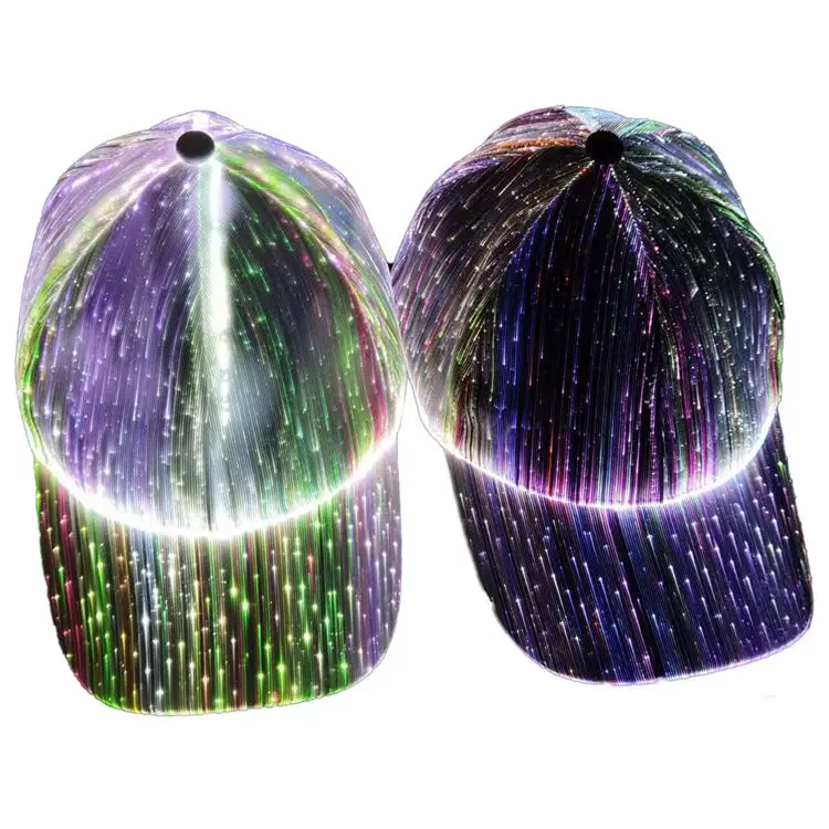 Leuchthat Party Lumisonata LED Baseballkappe - Leuchtende Cap Mit 7 Farben Für Partys & Events Rave Accessorie Nacht