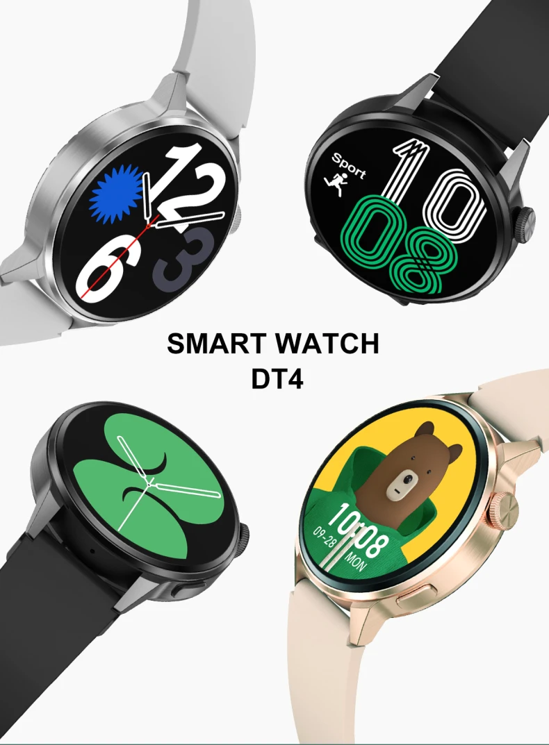 Smart Watch High Resolution 390*390 Display Women Smartwatch DT4 Smart Watches NFC BT Call Music Control DT4 Plus (1).jpg