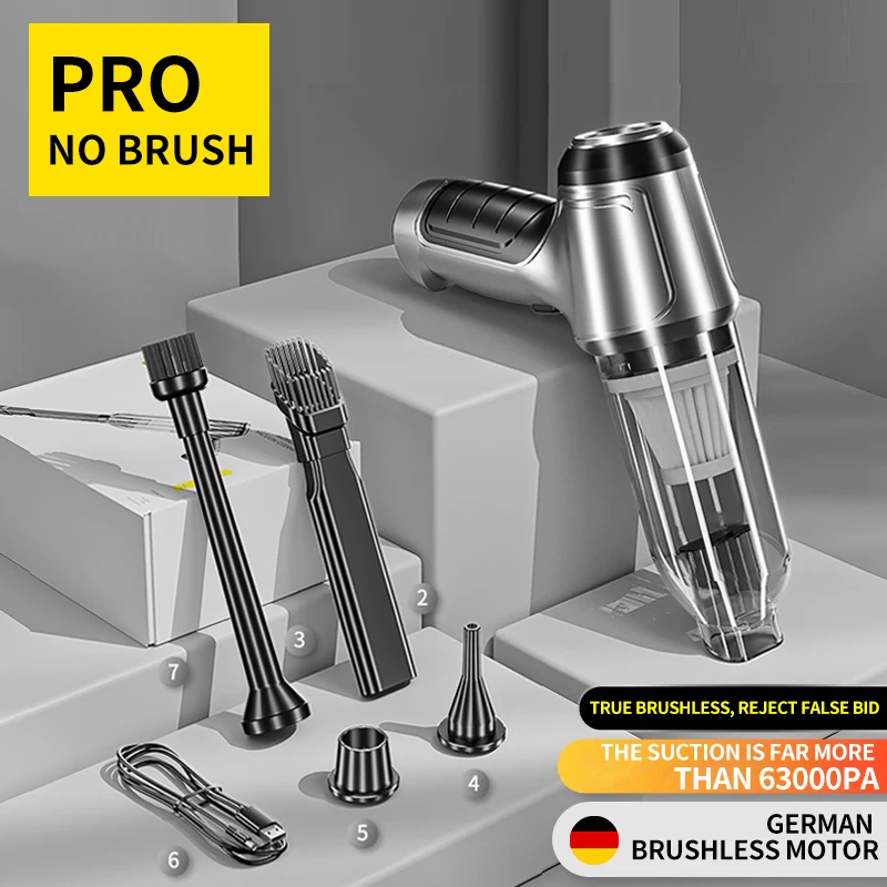 Новинка 2023, беспроводной пылесос Air Duster, 12000 па, бесщеточный двигатель, ручной пылесос, воздуходувка для автомобиля, рабочего стола, клавиатуры, ящика