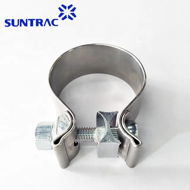 Collier De Serrage échappement Type Manchon 57mm - Acier Inox 304, Joint Recouvrant, Pour Tubes 2 Pouces, Sans Soudure