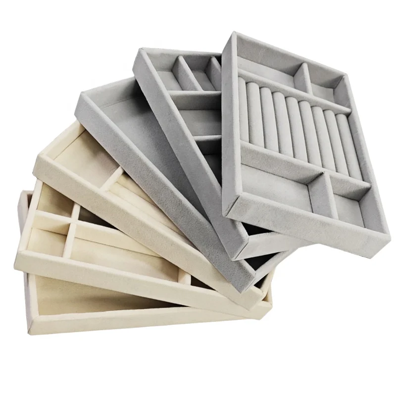 Көп бөлмелі үлкен вельвет әшекей бұйымдарын ұйымдастырушы табақша, сақиналарды көрсету ыдысы, әшекей бұйымдарын сақтау үшін қорап: таңғыштар, құлақ ілгектері, білезіктер