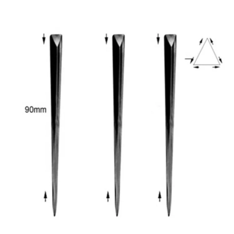 Party Triangular Prism Cocktail Pick Colorful Black Clear Plastic Picks