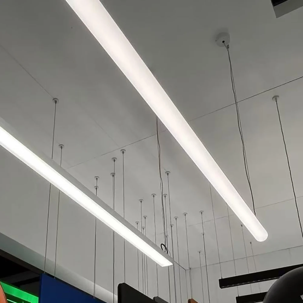 60mm Diameter Round Light Tube with White Acrlyic Lens 360 Degree Illumination Architectural Led Linear Lighting