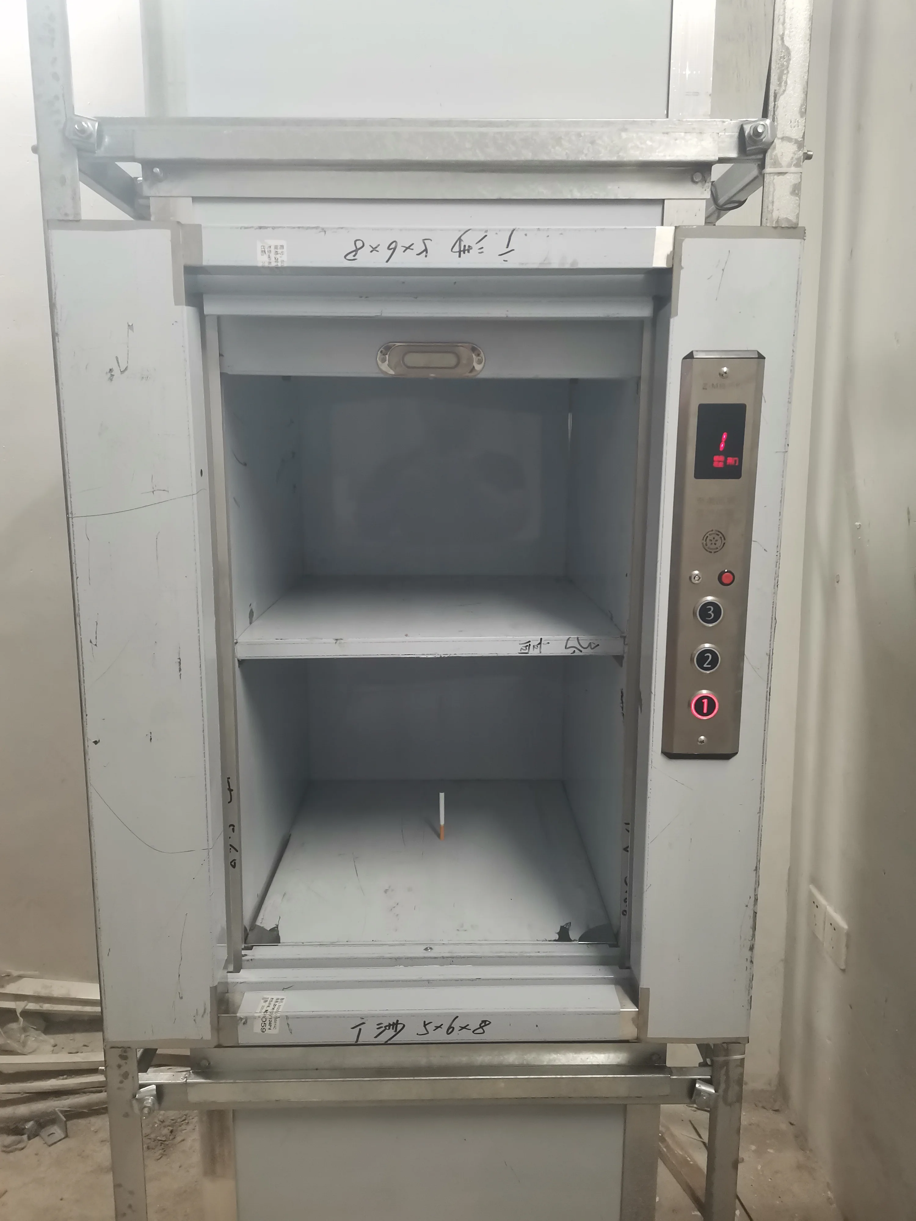 Stainless Steel Food Delivery Dumbwaiter Elevator Lift For Restaurant