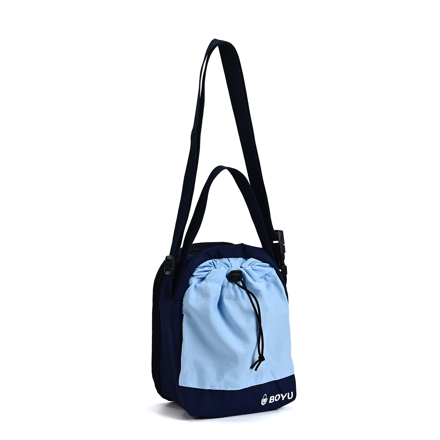 Custom LOGO Drawstring Portable Crossbody Bag for Outdoor Nylon Hand Bags Ladies Fashion Shopping Bags manufacture